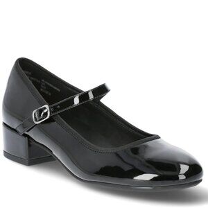 Madden NYC Patent Mary Jane Platform Low Heel Womens Sz 8 Adjustable Strap Black